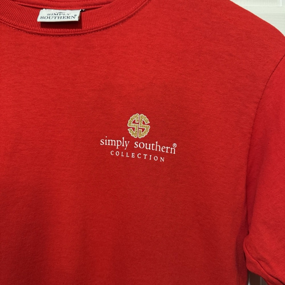 Simply Southern Believe Santa Claus Long Sleeve T-Shirt Adult Small 100% Cotton - Picture 3 of 11